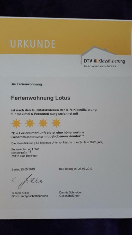 Lotus Apartman Bad Bellingen Kültér fotó